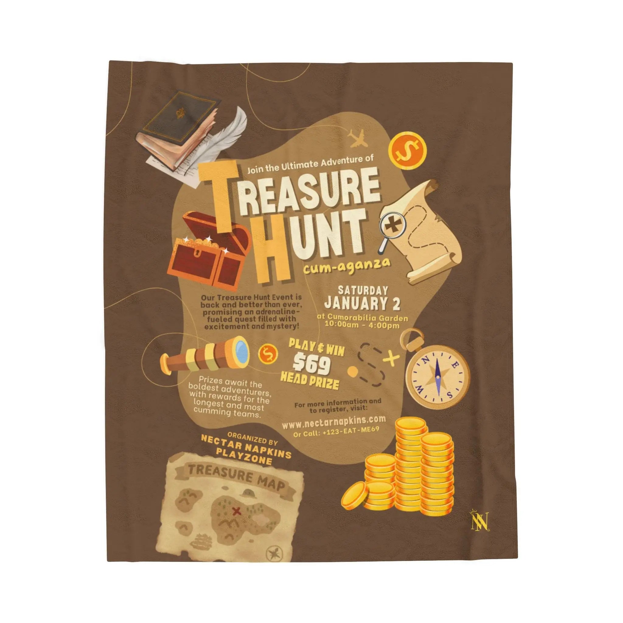 Treasure Hunt | Mix & Match Velveteen Fun-Flirty Lovers’ Blankets