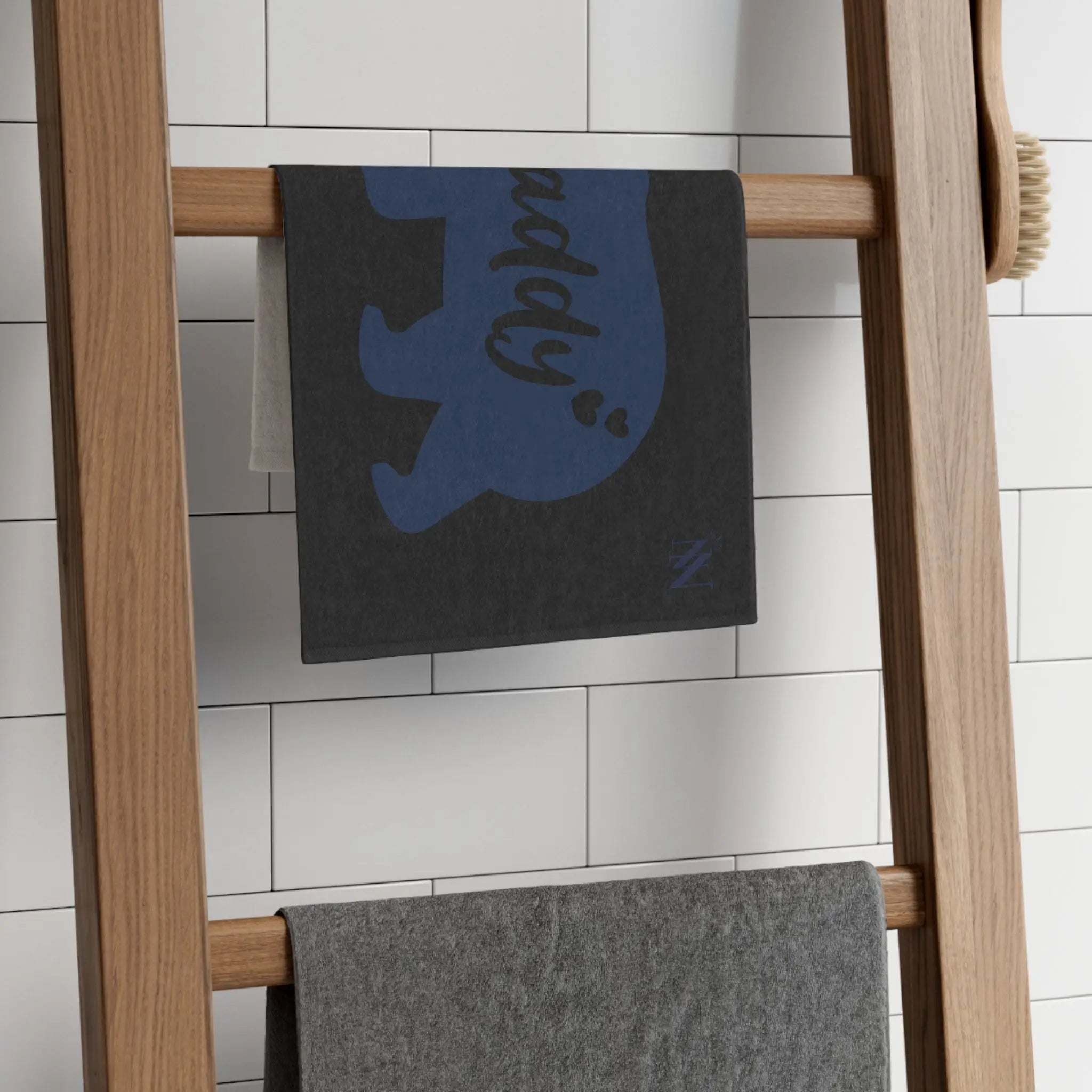 Daddy Bear Love Black | Mix & Match Soft Fun-Flirty Lovers’ Towels