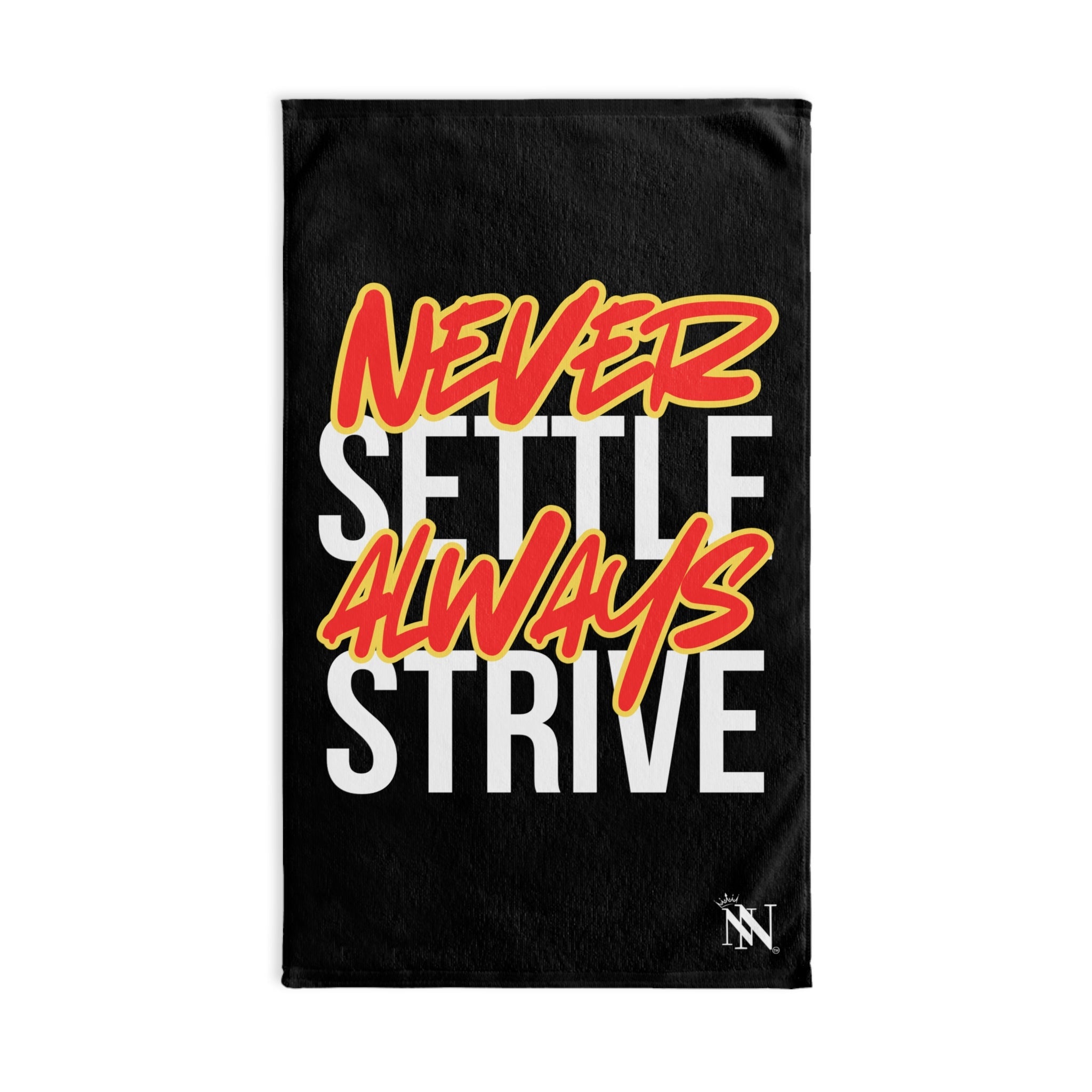 Never Settle Always Strive | Mix & Match Classic Fun-Flirty Lovers’ Towels