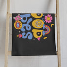 Good Vibes Hippie Flower Dark Grey Cum Towel