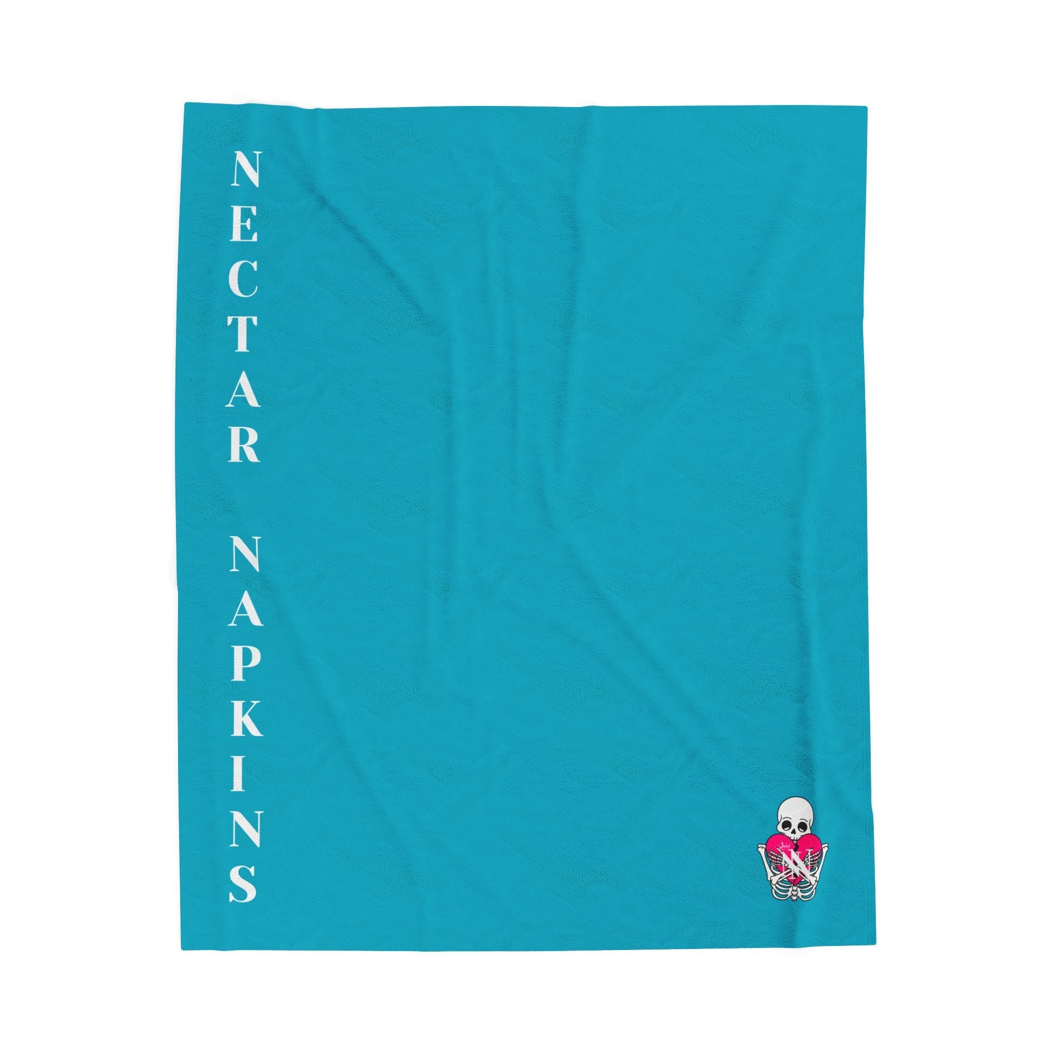 Nectar Napkins Brand Teal Love Blanket