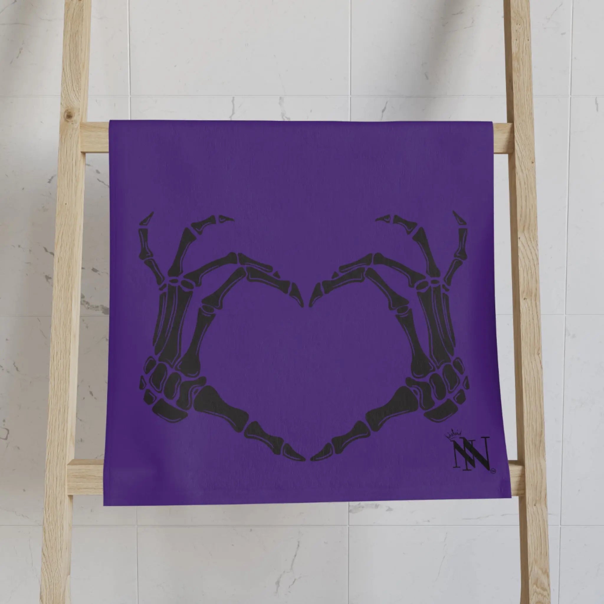 Bone Heart Shareable Purple | Mix & Match Original Fun-Flirty Lovers’ Towels