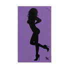 Sexy Lady Standing Silhouette Light Purple | Nectar Napkins Classic Fun-Flirty Lovers’ Colored Towels