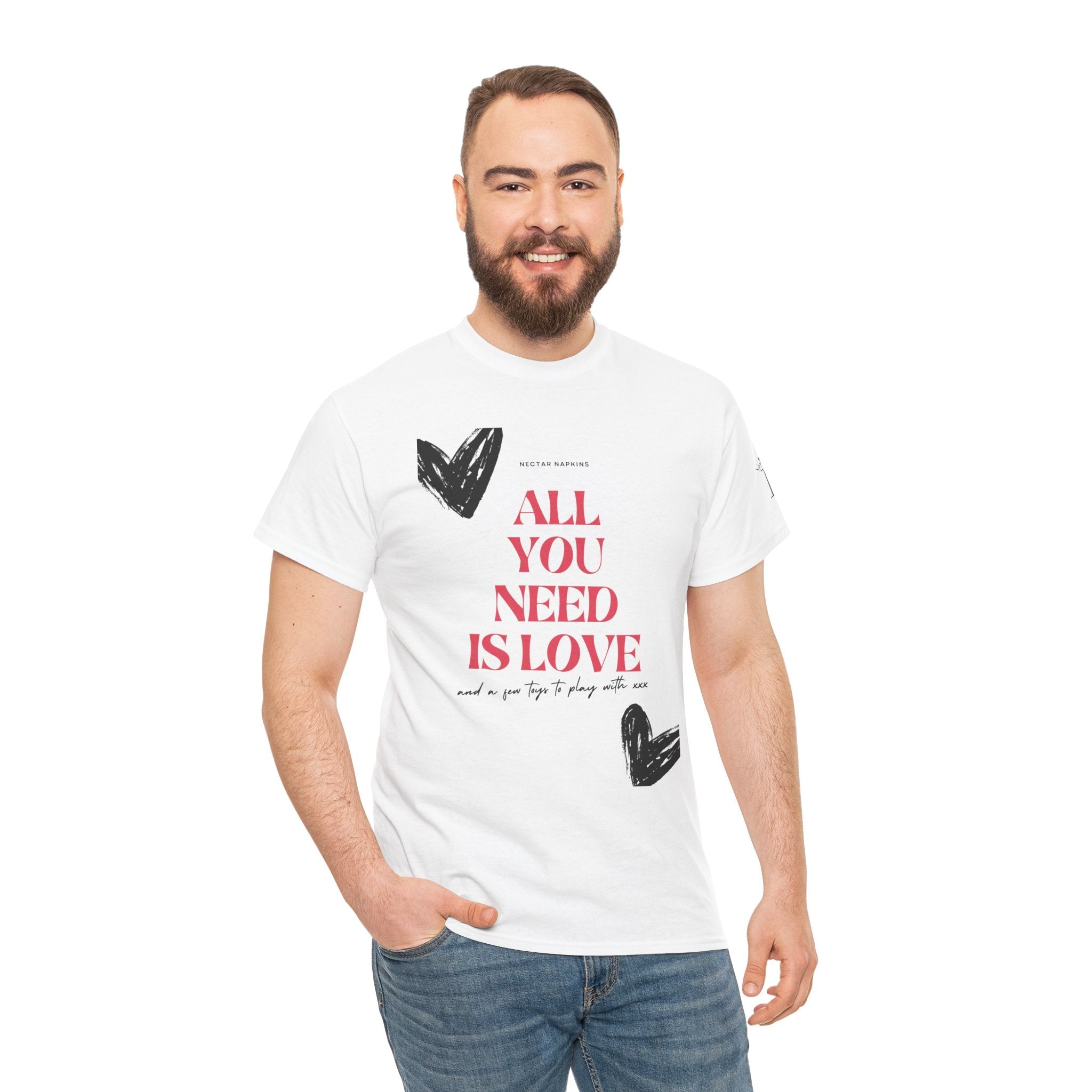 All You Need Is Love | Mix & Match 100% Cotton Unisex Fun-Flirty Lovers’ Tees