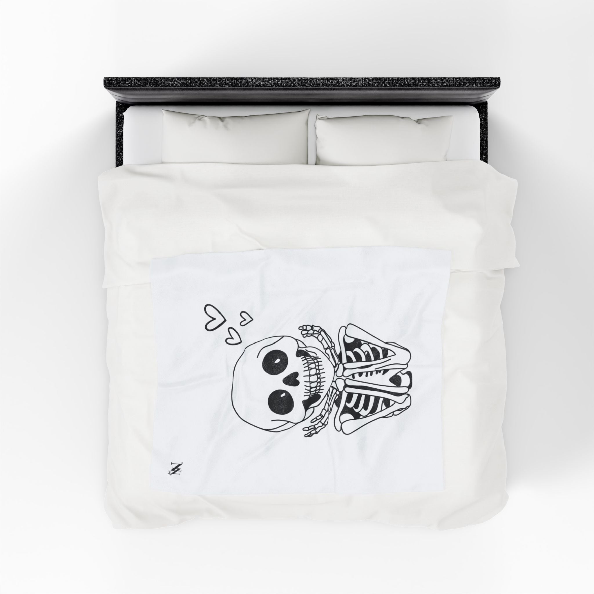 So In Love Skeleton | Mix & Match Velveteen Fun-Flirty Lovers’ Blankets