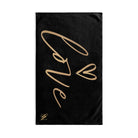 Gold Love Heart Black | Mix & Match Classic Fun-Flirty Lovers’ Towels