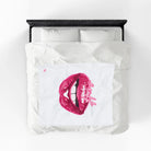Hers Mouth Open | Mix & Match Soft Fun-Flirty Lovers’ Blankets