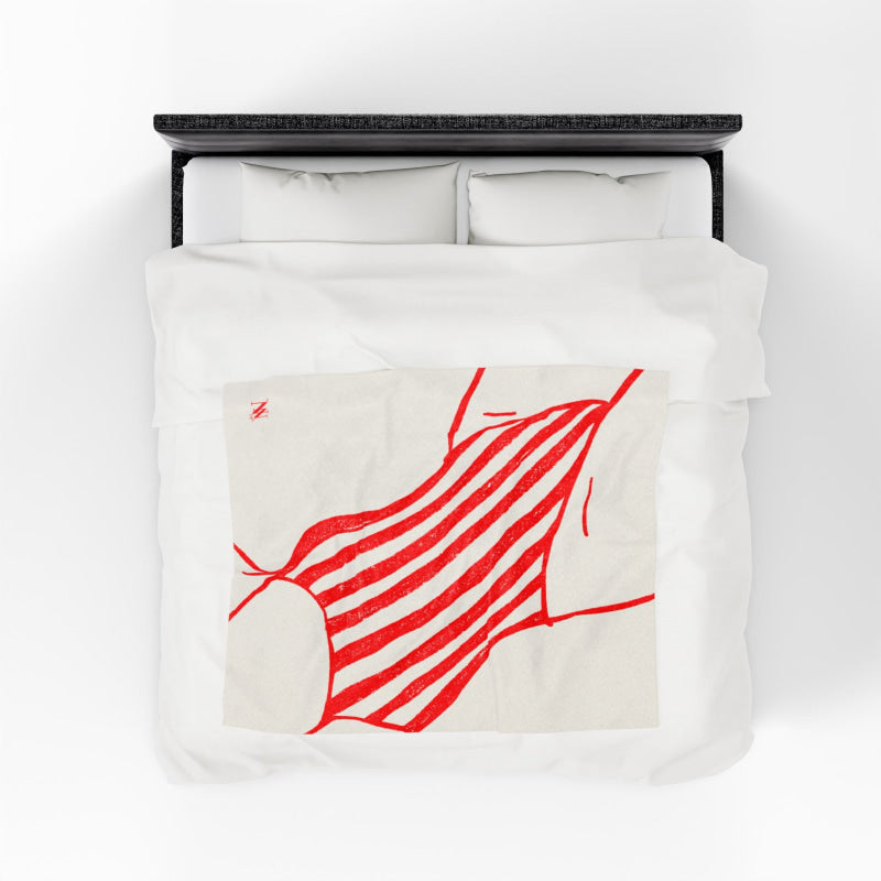 Vintage Swimsuit Poster | Mix & Match Soft Fun-Flirty Lovers’ Blankets