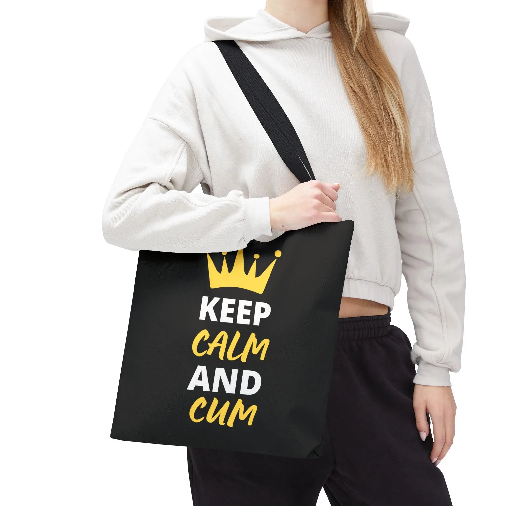 Keep Calm & Cum Queen King | Mix & Match Fun-Flirty Lovers’ Totes