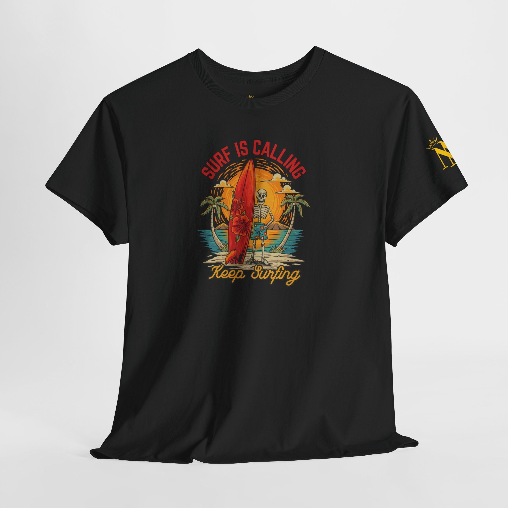 Keep Surfing Skeleton Beach | Mix & Match Cotton Unisex Fun-Flirty Lovers’ T-Shirts