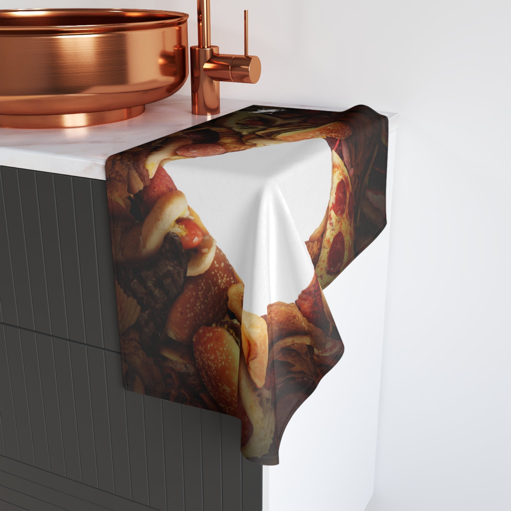 Fast Food Junkie Heart 3D Print | Mix & Match Original Fun-Flirty Lovers’ Towels