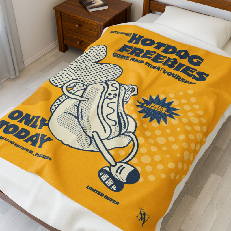 Hot Dog Freebies | Mix & Match Velveteen Fun-Flirty Lovers’ Blankets