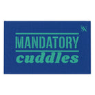 Mandatory Cuddles Blue | Mix & Match Soft Fun-Flirty Lovers’ Towels