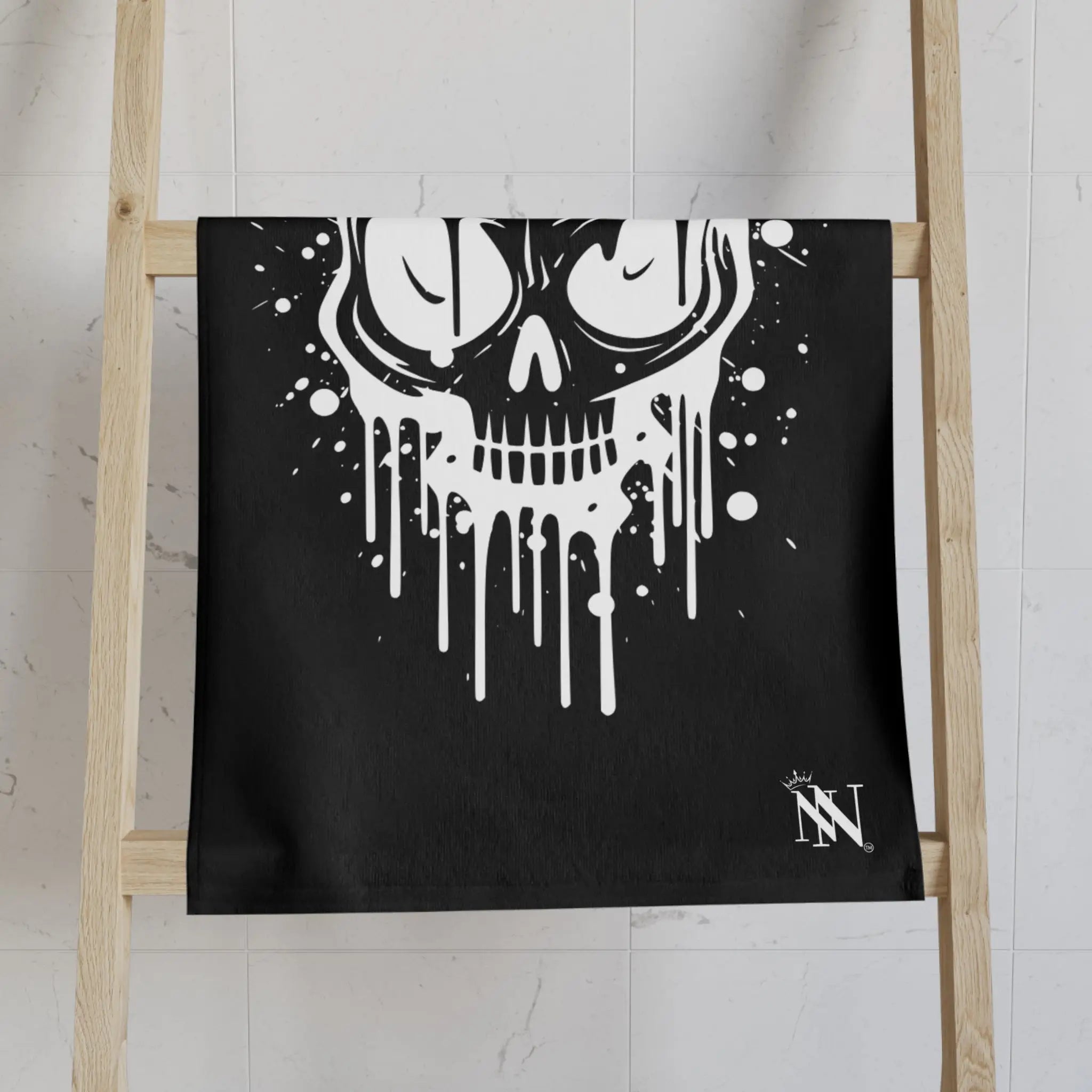Slippery Splattered Skull | Nectar Napkins Classic Fun-Flirty Lovers’ Towels