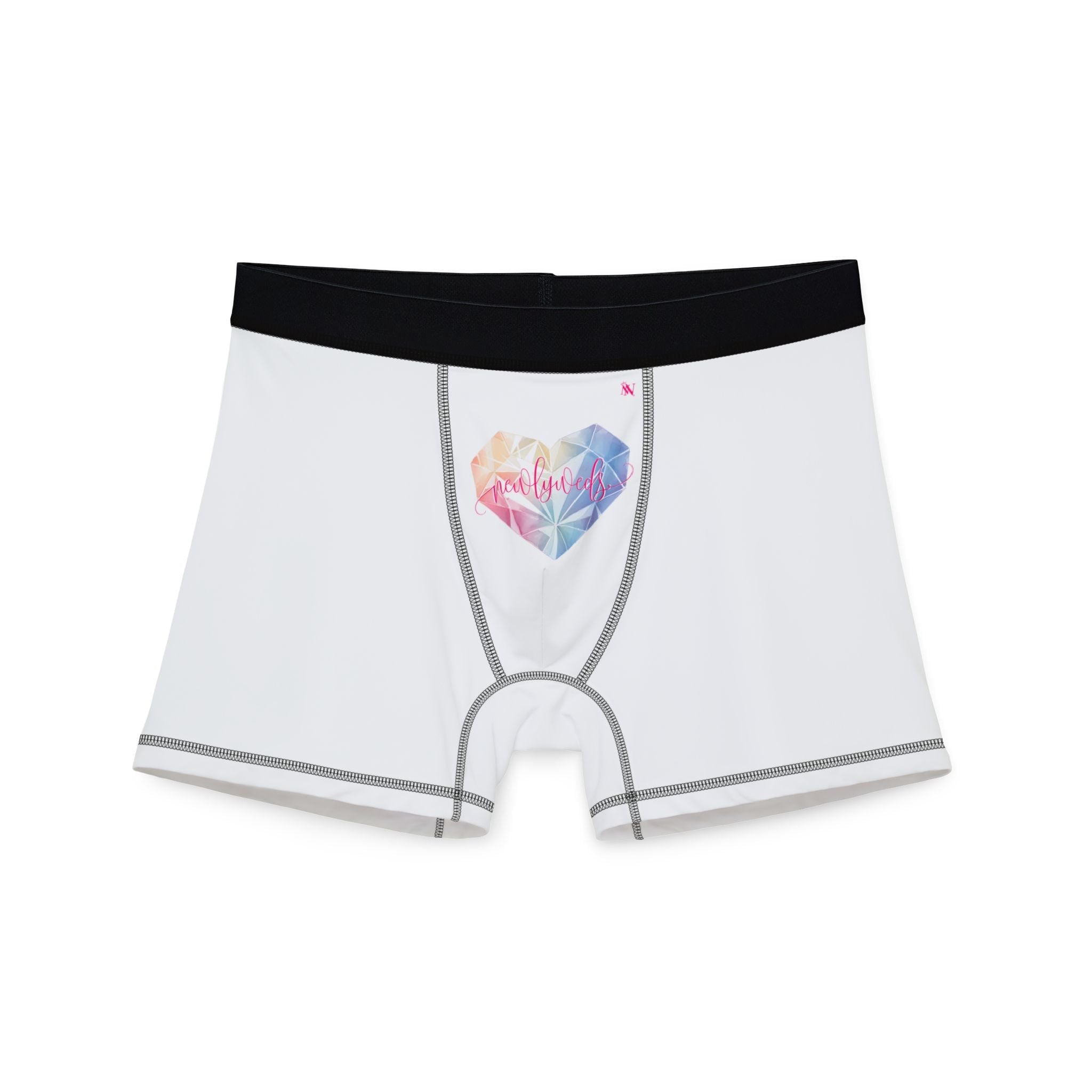Newlyweds Diamond Heart | Mix & Match Fun-Flirty Lovers’ Boxer Briefs