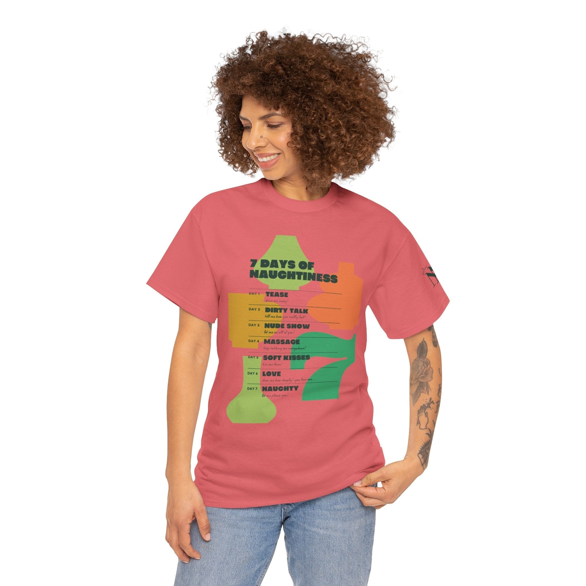 7 Days of Naughtiness | Mix & Match 100% Cotton Unisex Fun-Flirty Lovers’ Tees