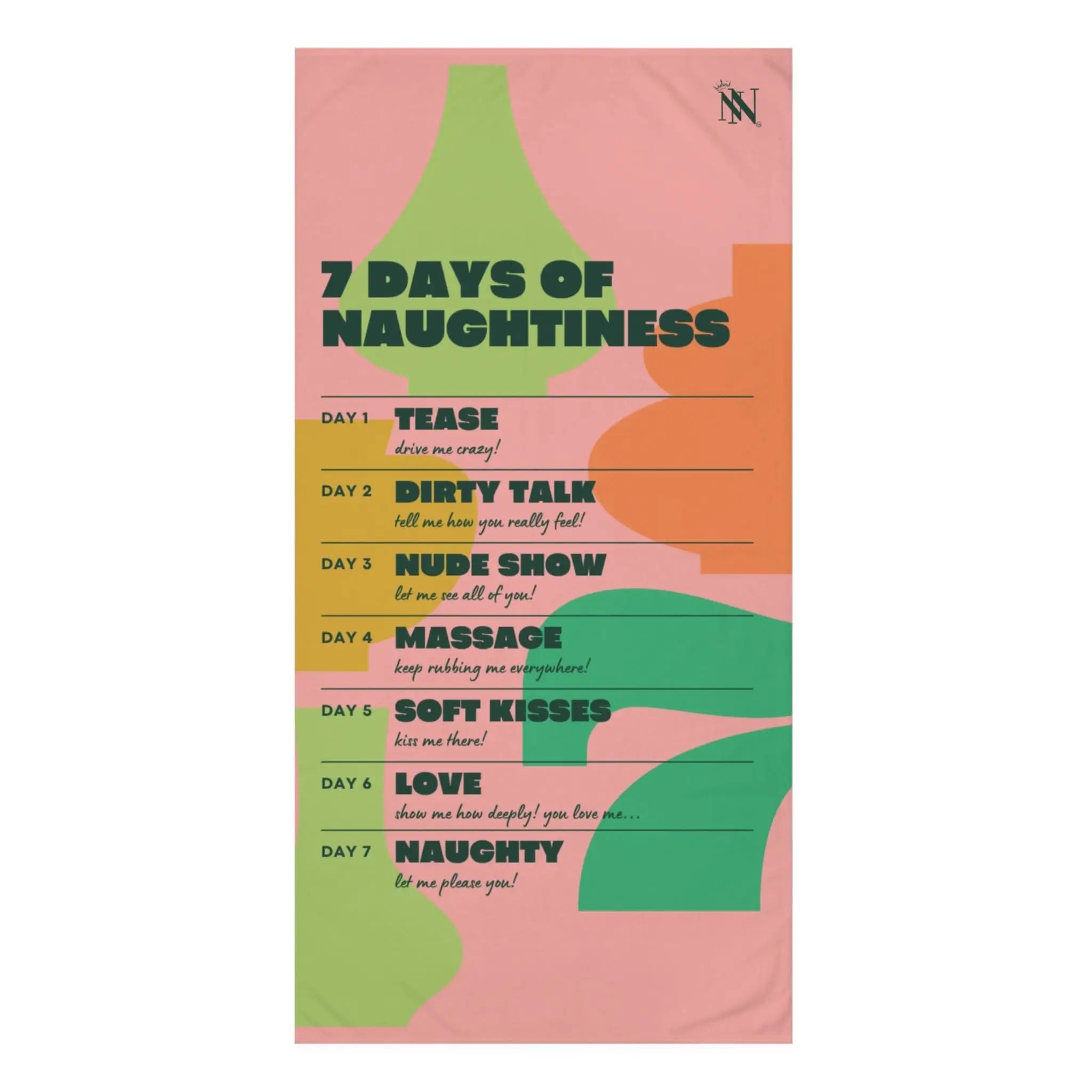 7 Days of Naughtiness | Mix & Match Naughty XL Fun-Flirty Lovers’ Towels