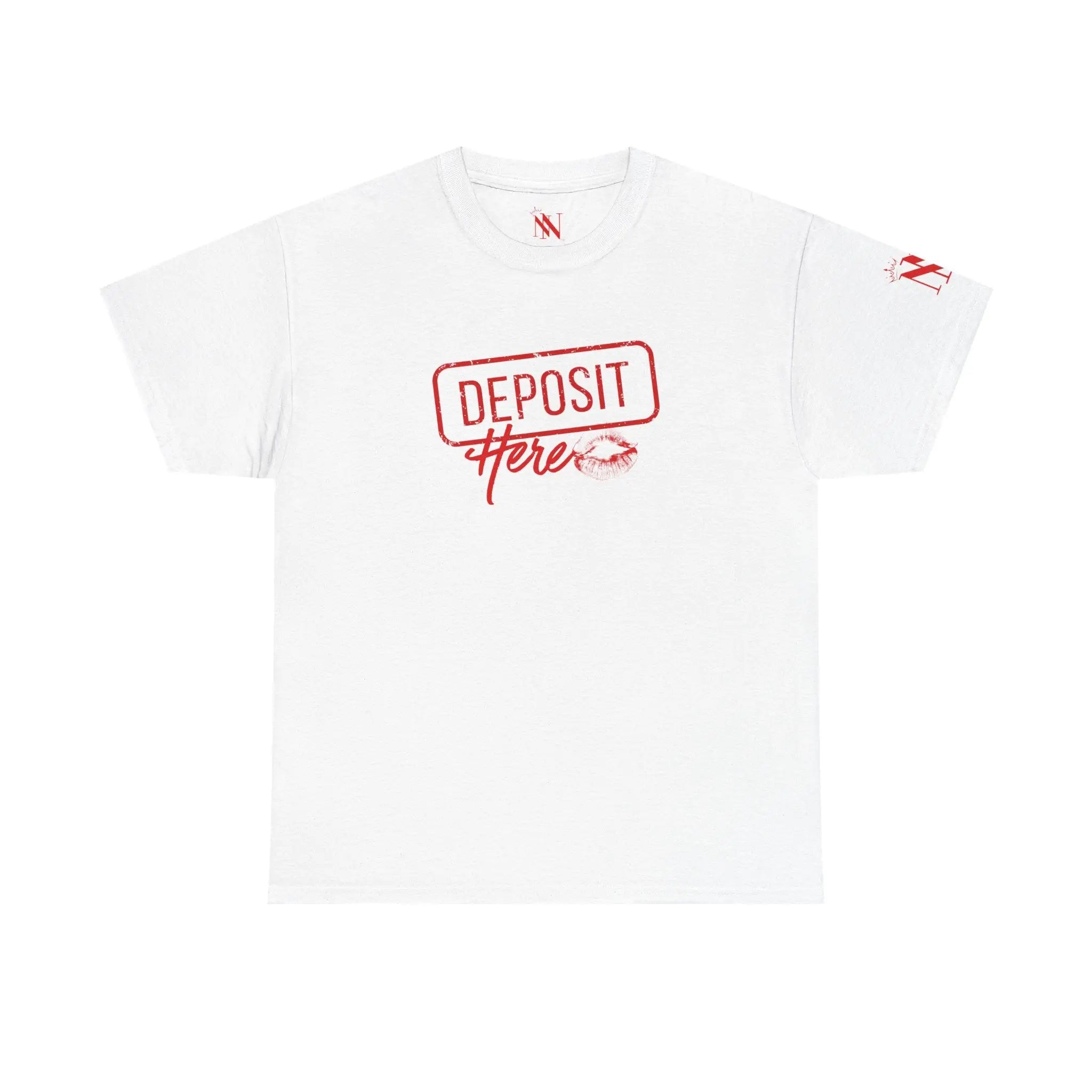 Deposit Here with a Kiss Romantic Couples Sex Gifts for Her T-Shirt