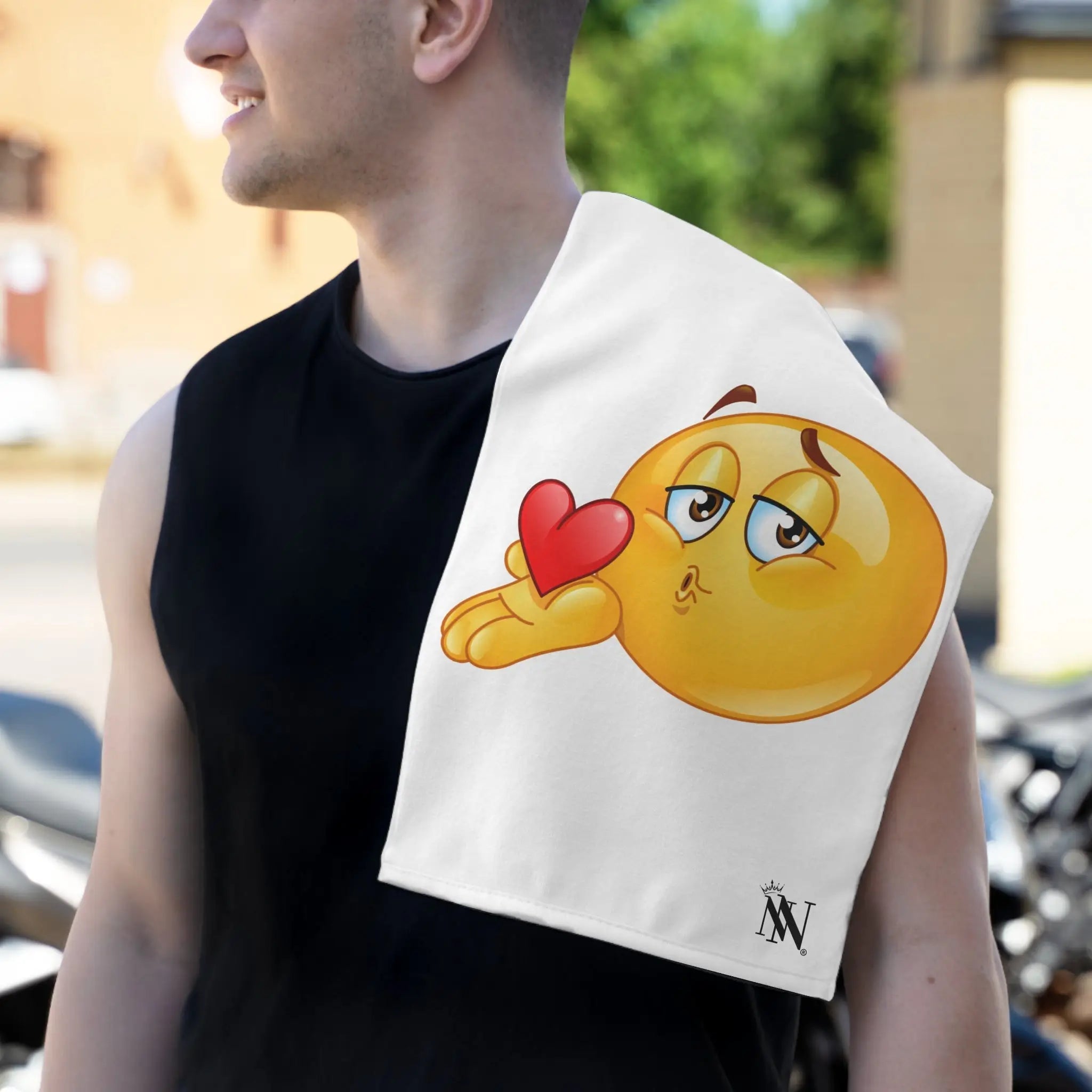 Blow Me a Kiss Emoji Sex Towel
