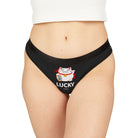 Lucky In Bed Beckoning Cat Sex Humor Sexy Women’s Thong