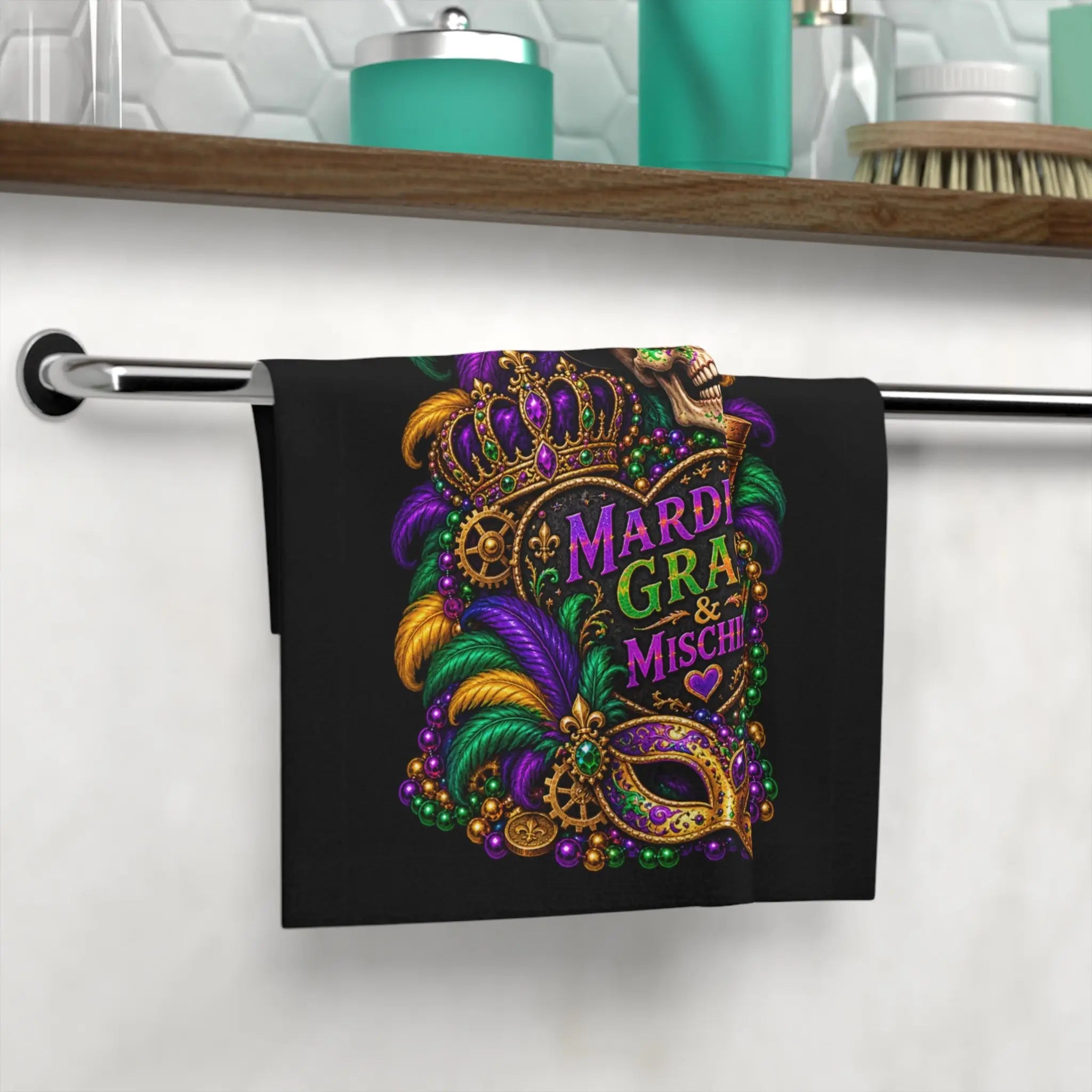 Mardi Gras & Mischief Skull Lils’ Sex Towel