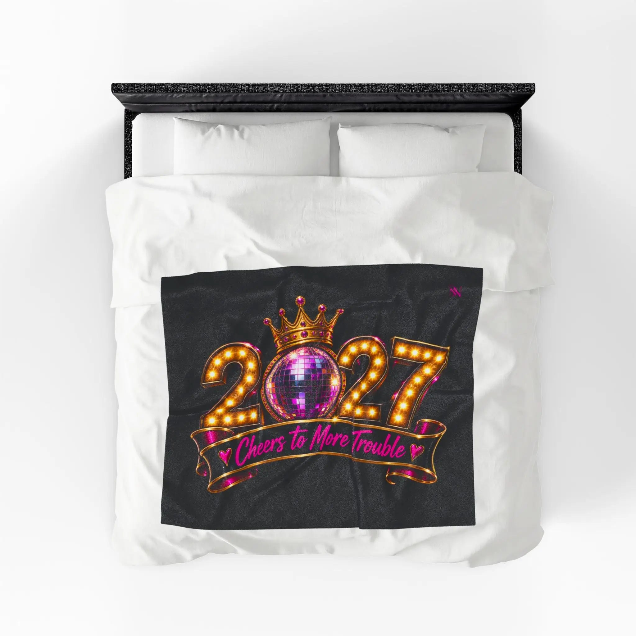 Cheers to More Trouble New Years Lovers’ Blanket