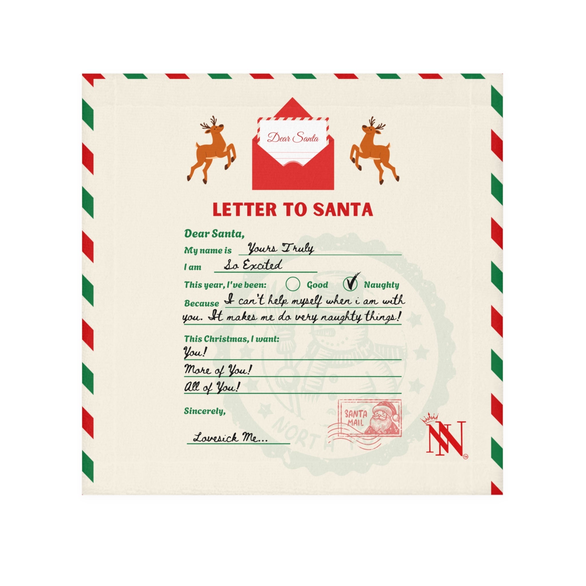 Letter to Santa | Mix & Match Lils’ Fun-Flirty Lovers’ Towels