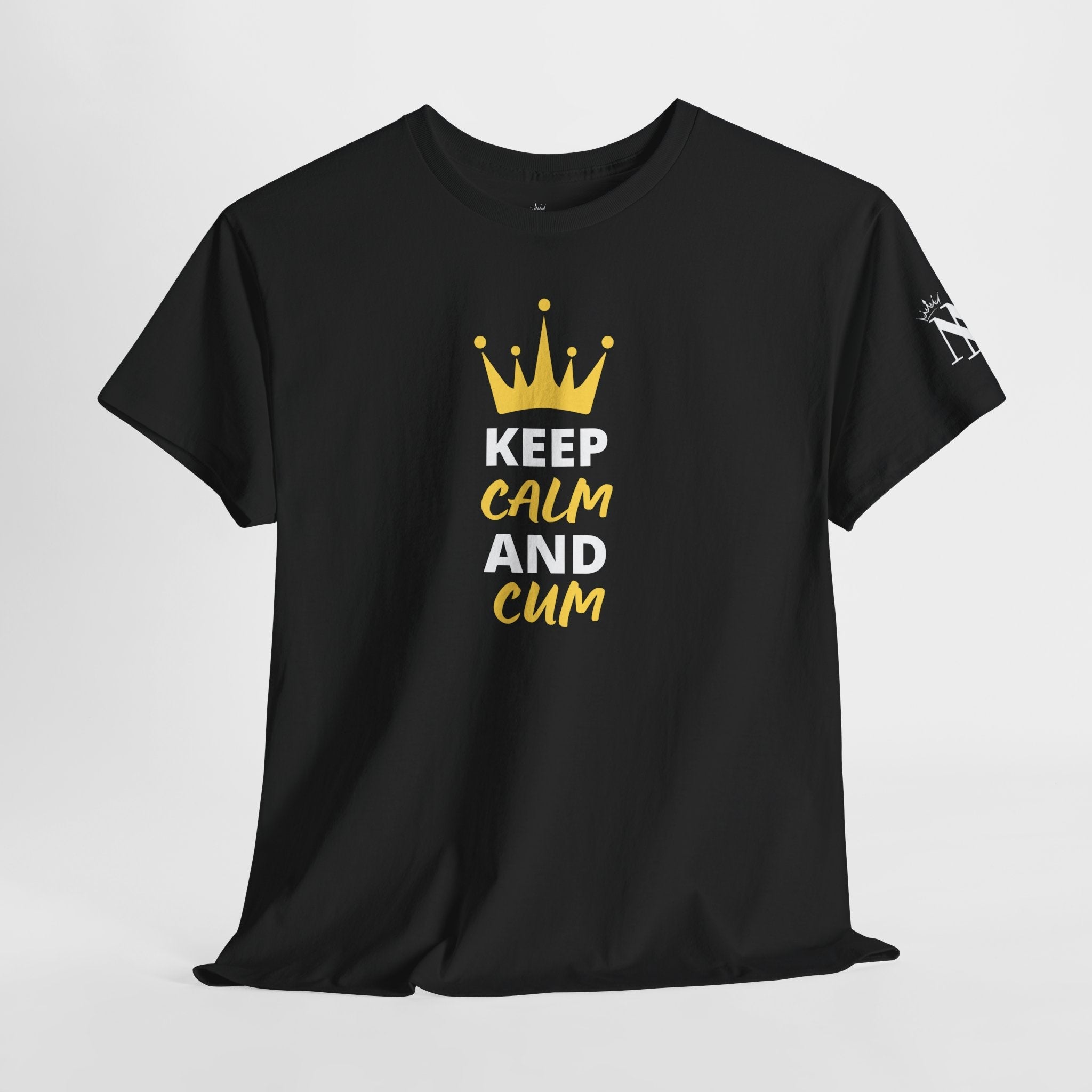 Keep Calm & Cum Queen King | Mix & Match Cotton Unisex Fun-Flirty Lovers’ T-Shirts