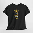 Keep Calm & Cum Queen King | Mix & Match Cotton Unisex Fun-Flirty Lovers’ T-Shirts