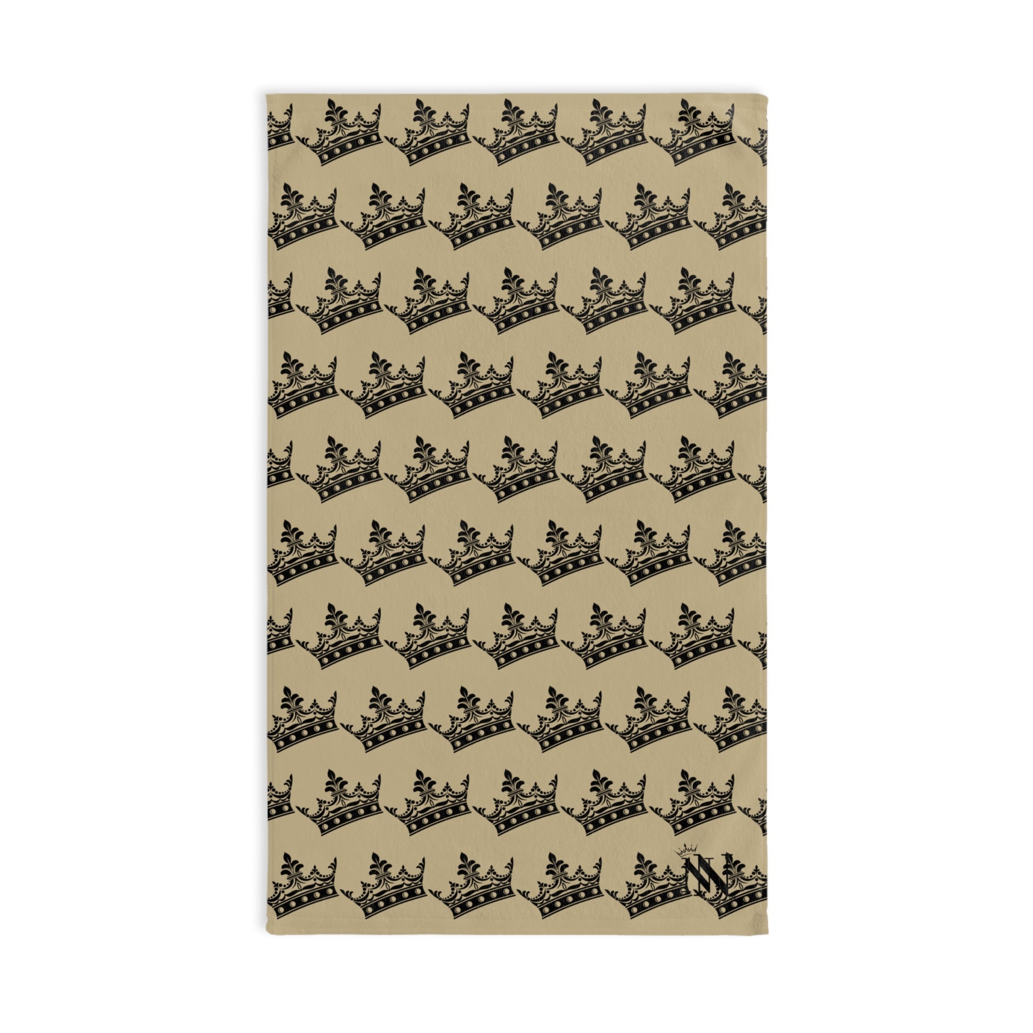 Crown Queen Pattern Gold Cum Towel