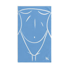 Sexy Female Outline Light Blue Cum Towel