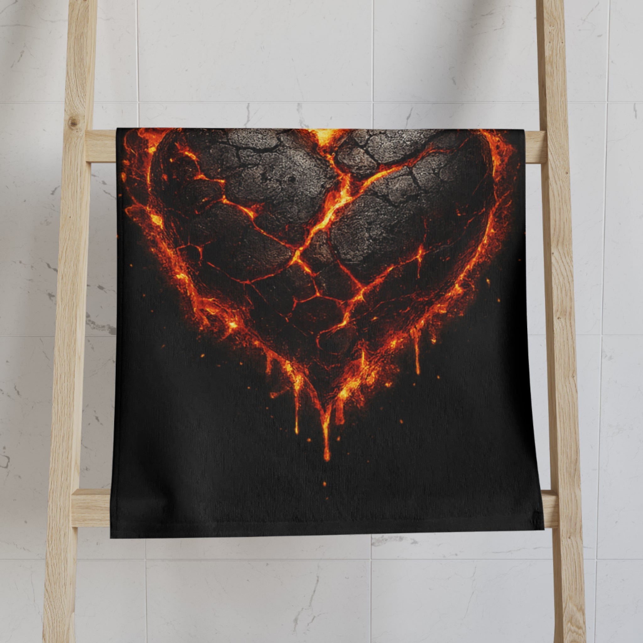 Burning Heart | Nectar Napkins Classic Fun-Flirty Lovers’ Towels