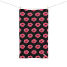 Lips Kiss Mark Pattern Cum Towel