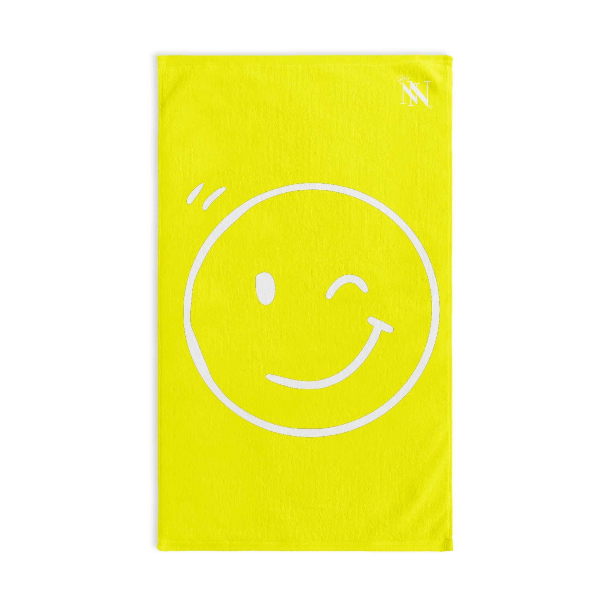 Wink Emoji Neon Yellow Cum Towel