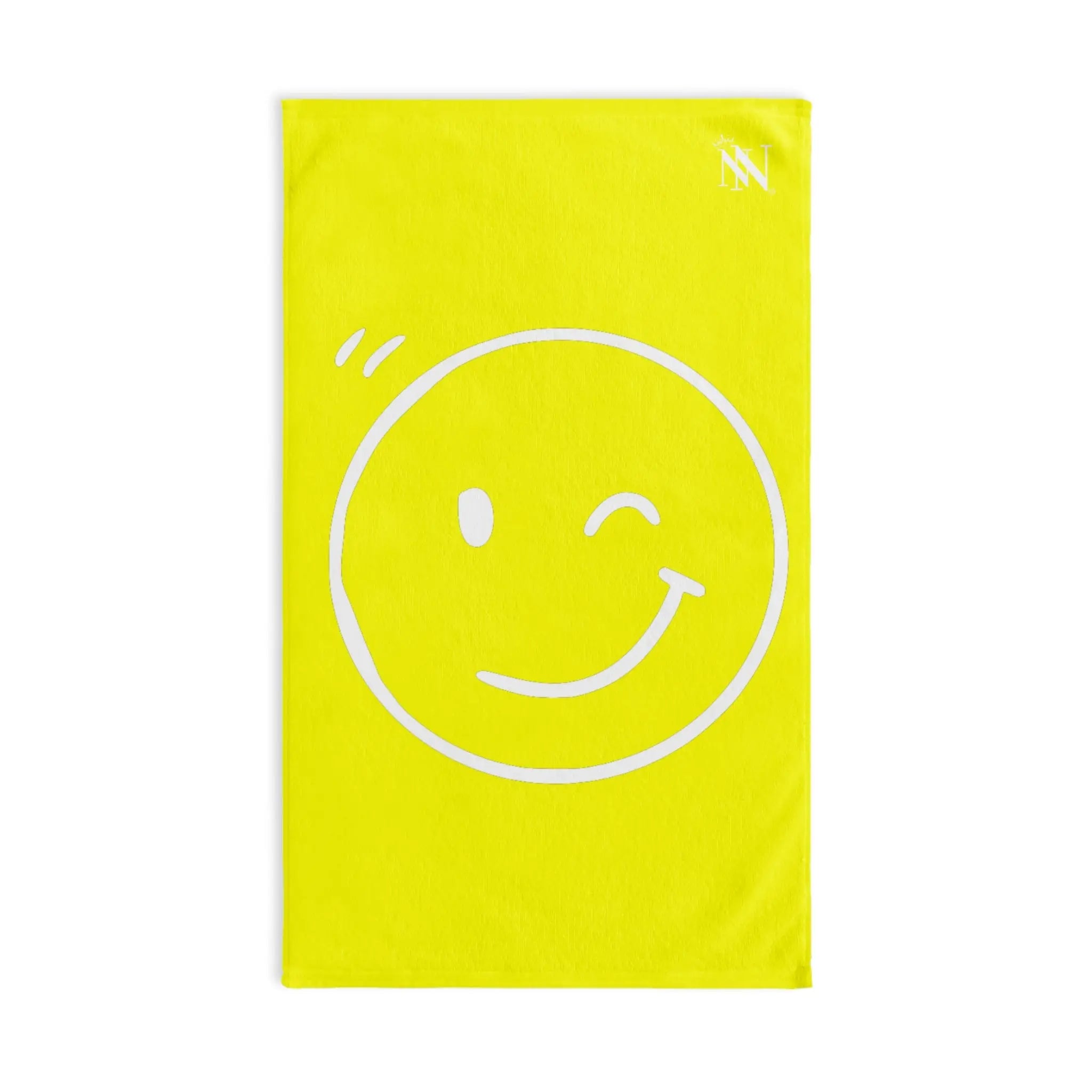 Wink Emoji Neon Yellow Cum Towel