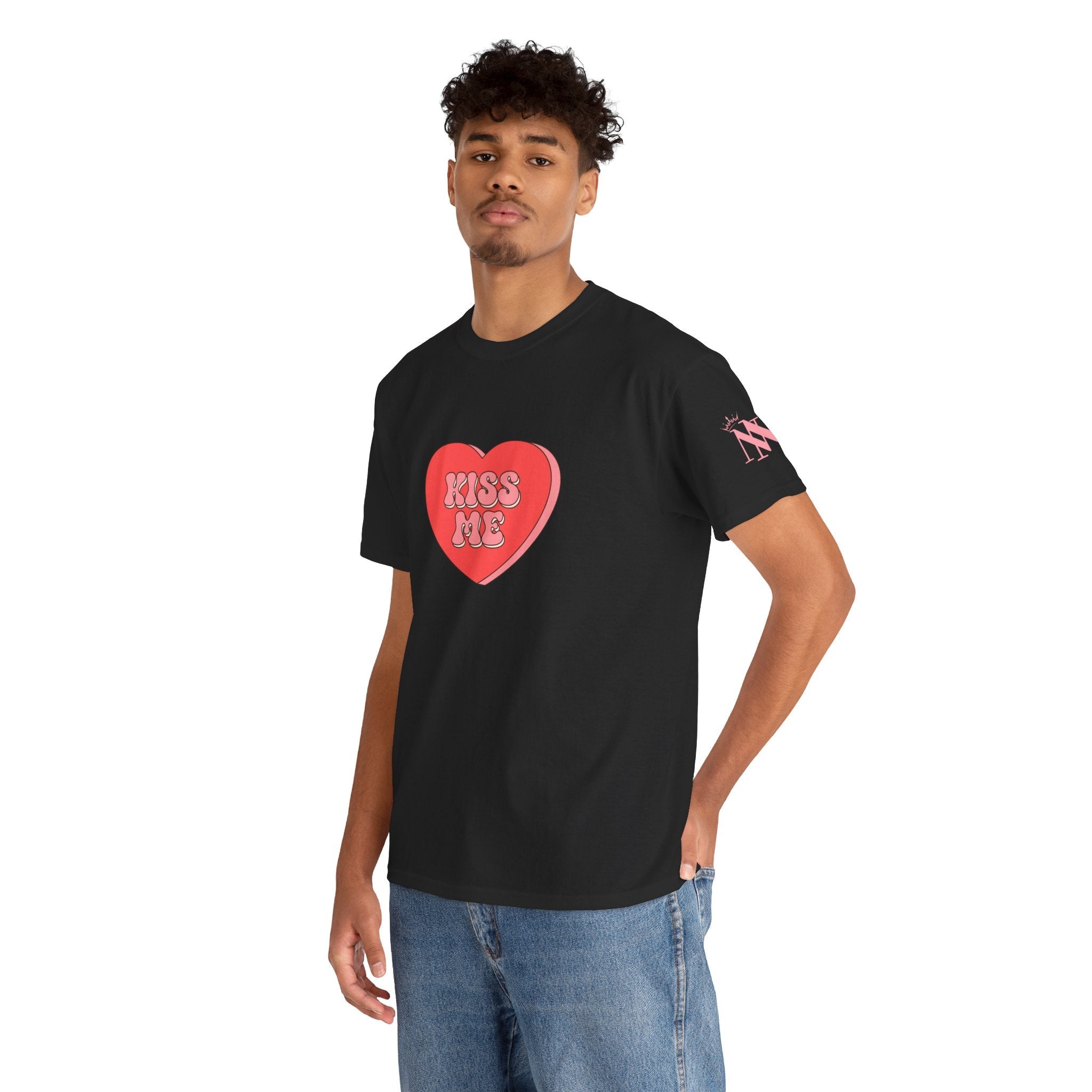 Kiss Me Candy Heart | Mix & Match 100% Cotton Unisex Fun-Flirty Lovers’ Tees