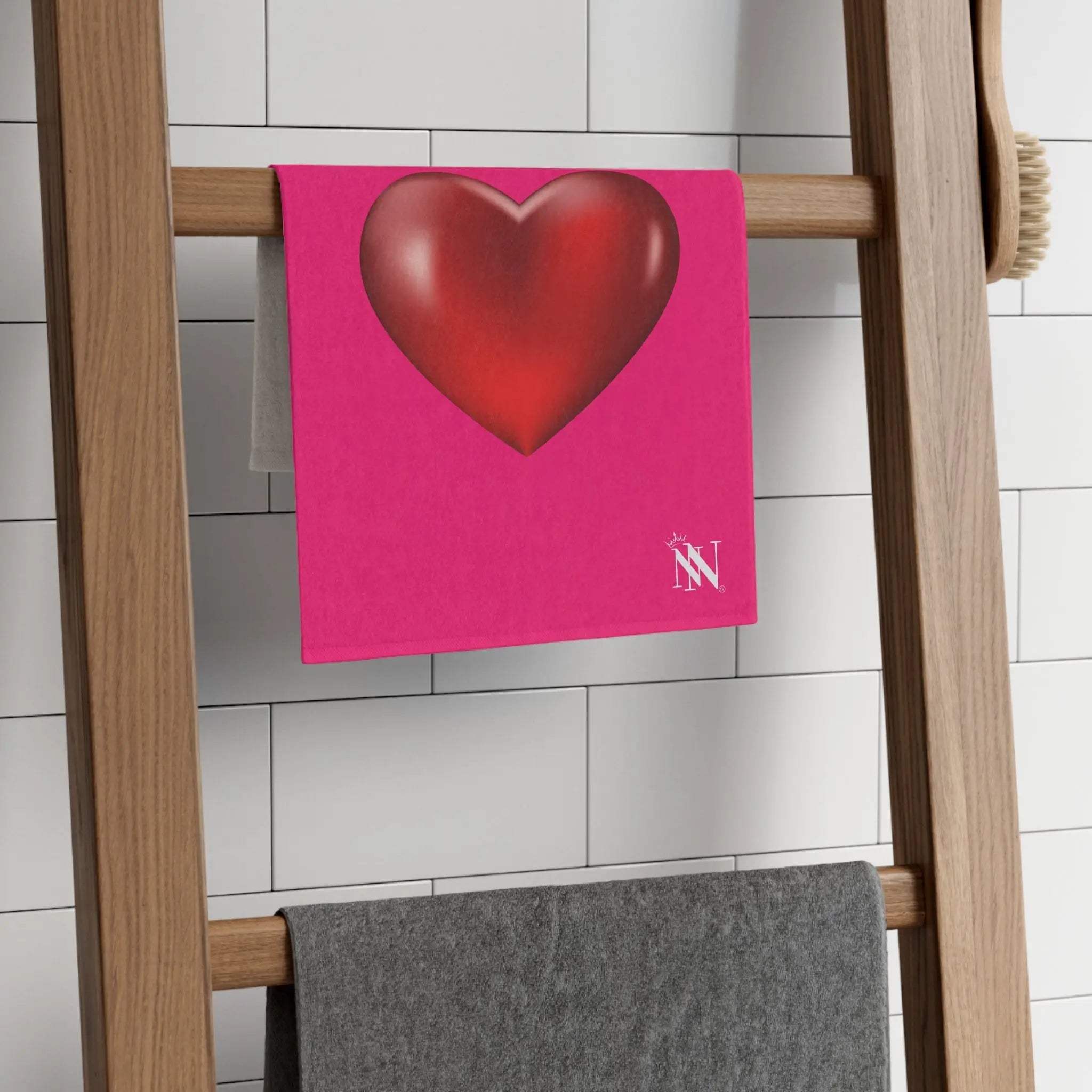 Heart Queen Pink | Mix & Match Soft Fun-Flirty Lovers’ Towels