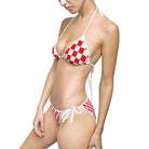 Red & White Checkered | Mix & Match Fun-Flirty Lovers’ String Bikinis