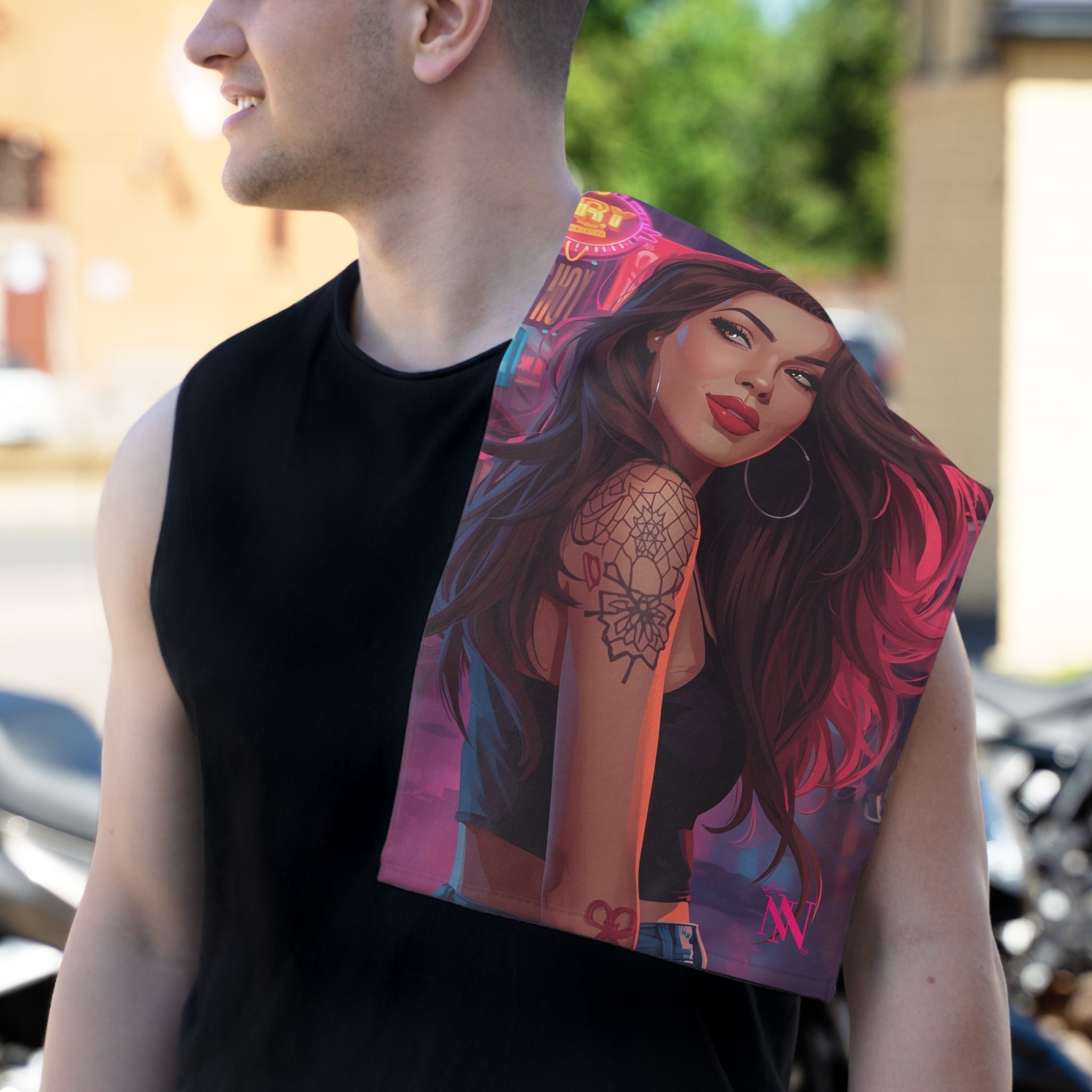 Flirty Girl Graphic | Mix & Match Soft Fun-Flirty Lovers’ Towels