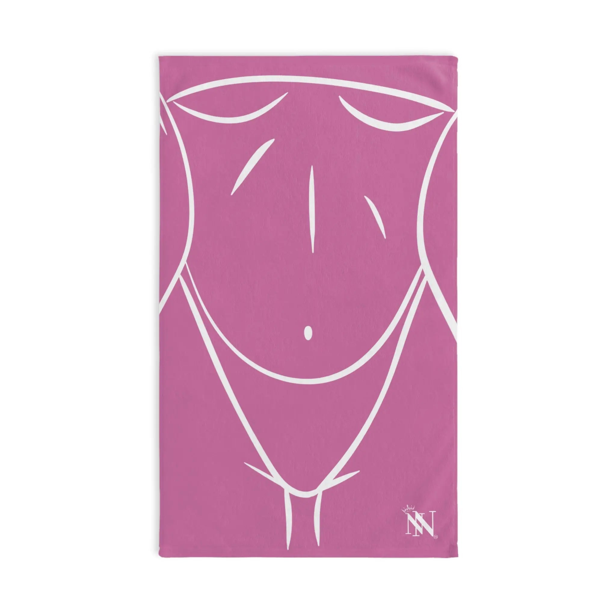 Sexy Female Outline Soft Pink Cum Towel