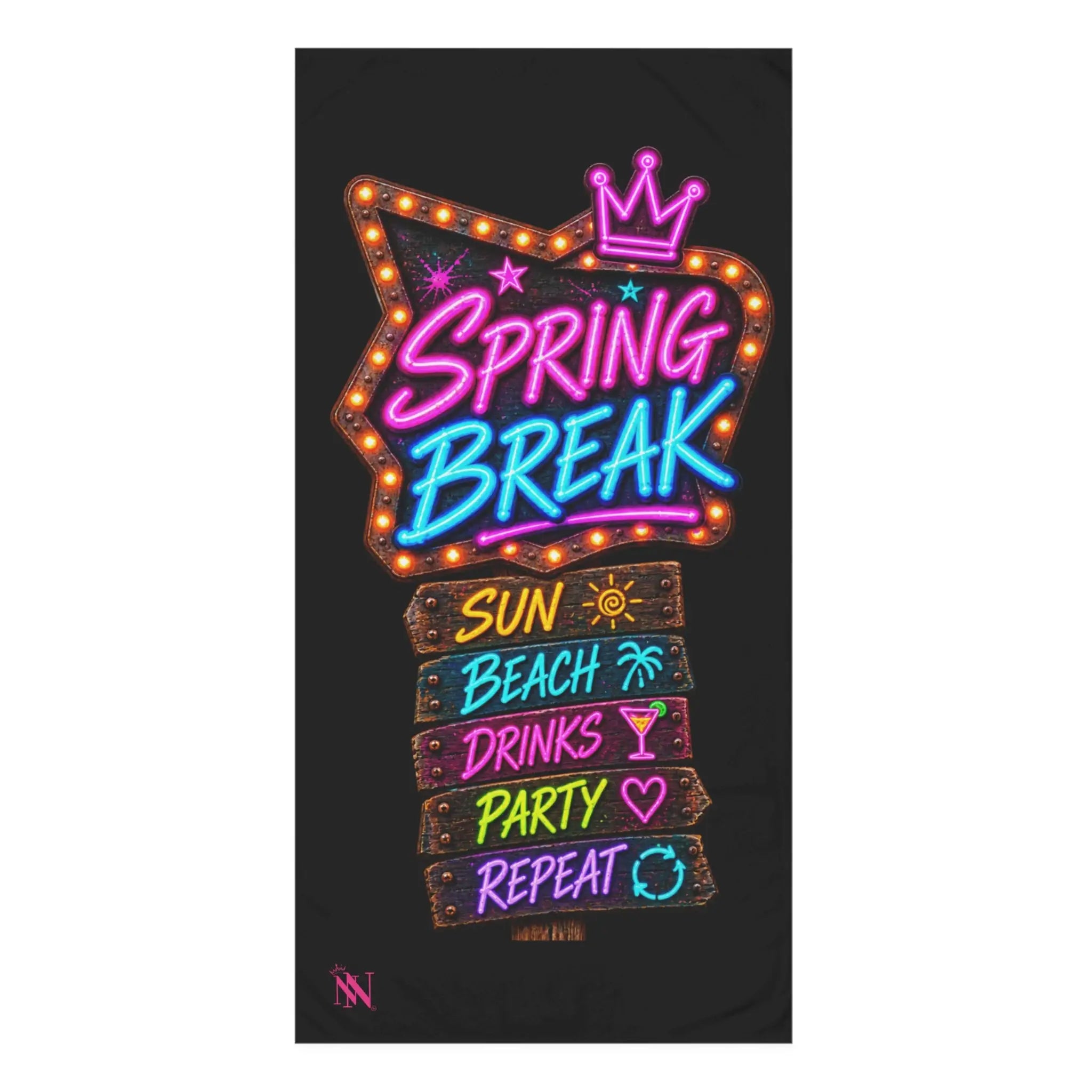 Spring Break Neon Sign XL Sex Towel
