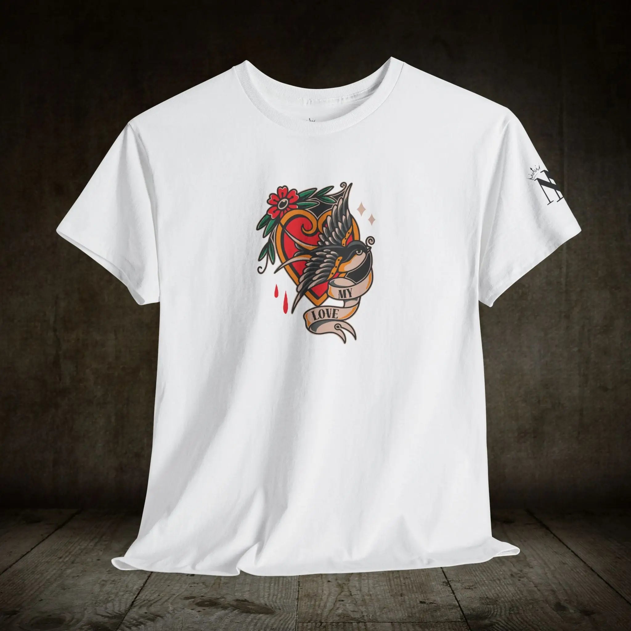 My Love Traditional Tattoo | Mix & Match 100% Cotton Unisex Fun-Flirty Lovers’ Tees