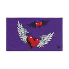 Double Hearts with Wings Purple | Mix & Match Classic Fun-Flirty Lovers’ Towels