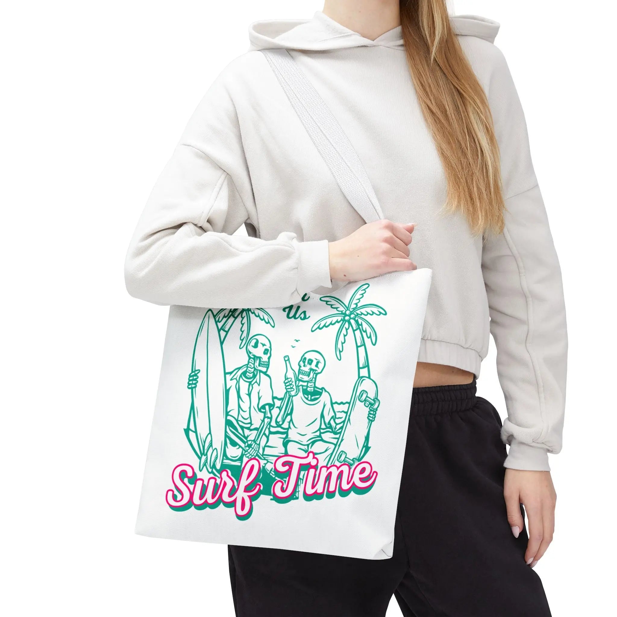 Surf Time for Us Fun Everyday Cute Tote Bag