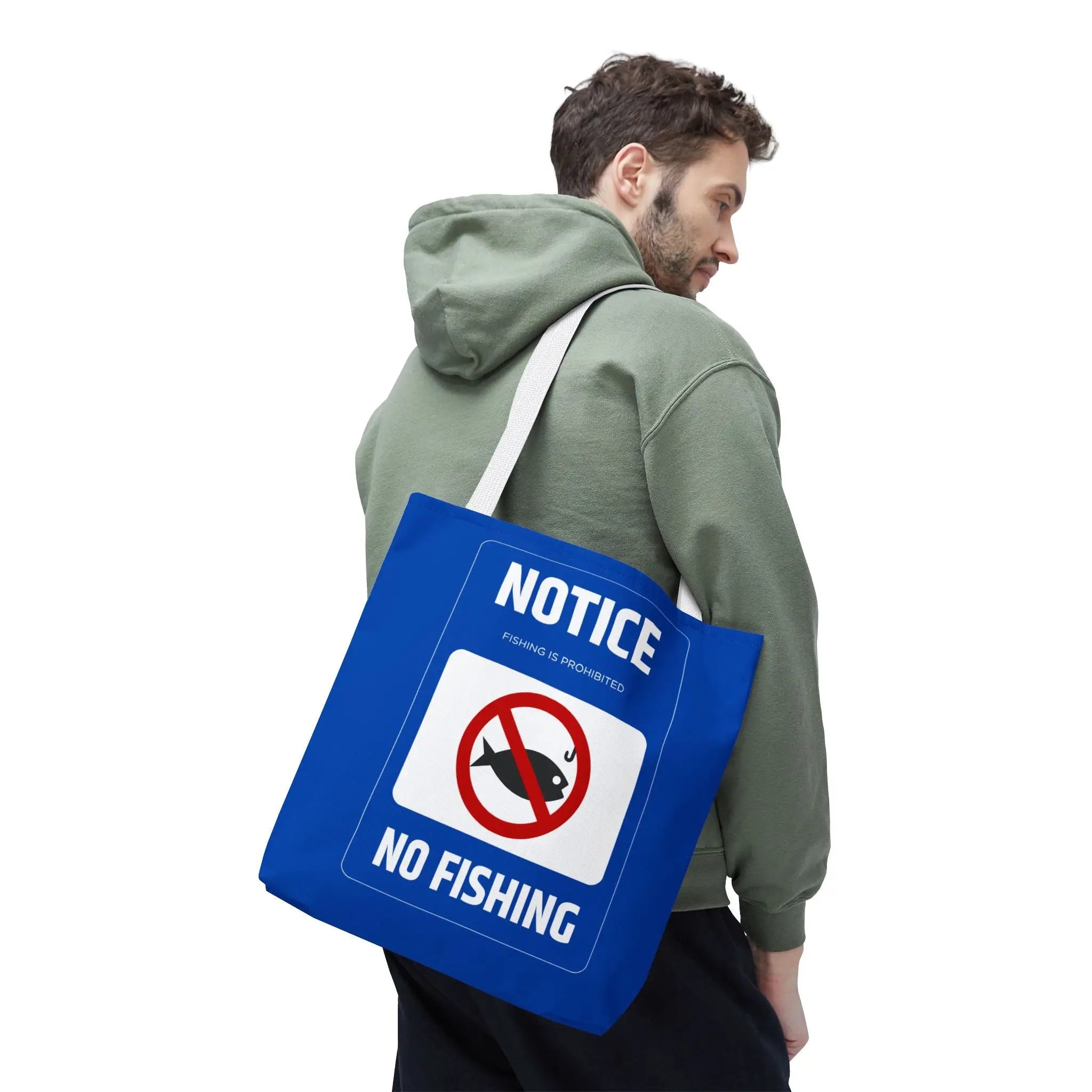 No Fishing Sign Lake Bag