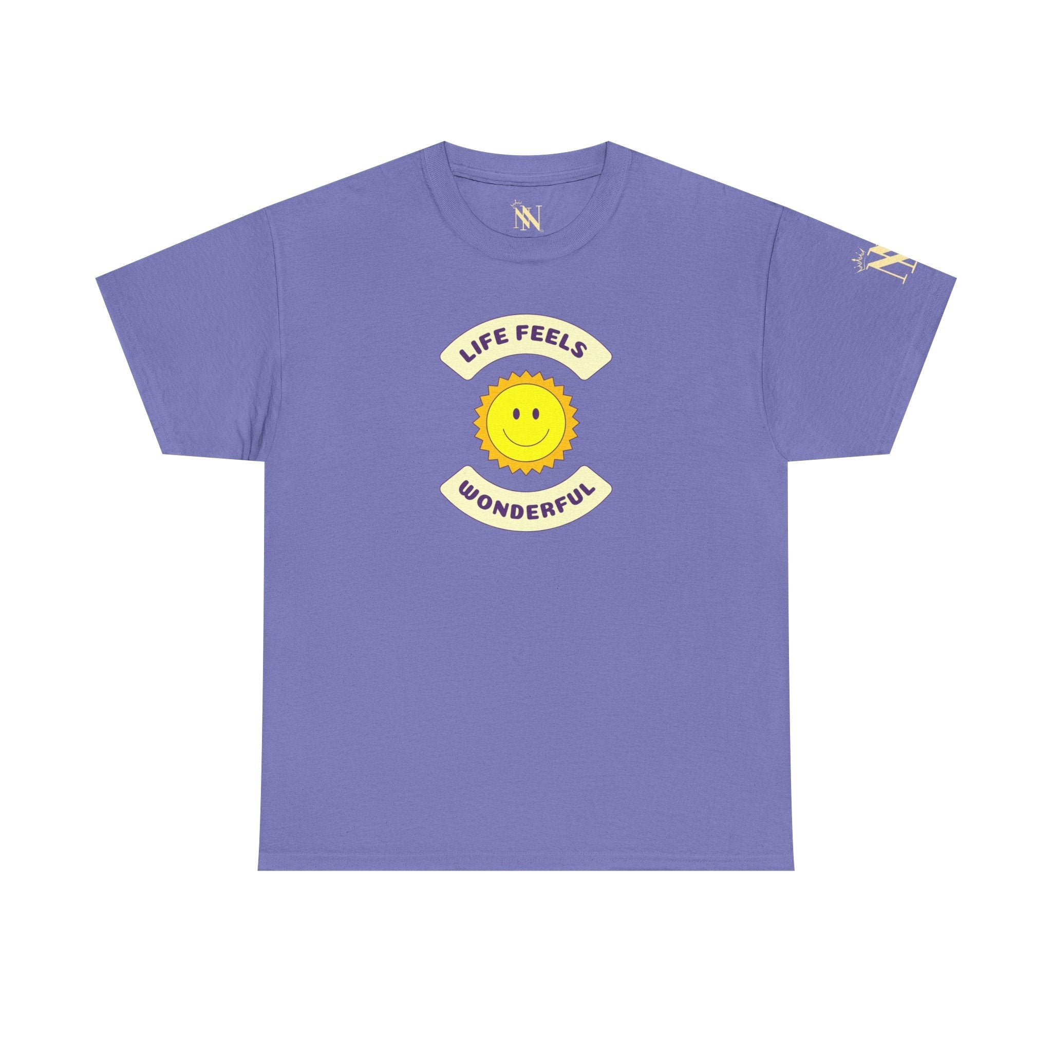 Life Feels Wonderful Retro Cotton T-Shirt