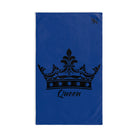Large Crown Queen Blue Cum Towel