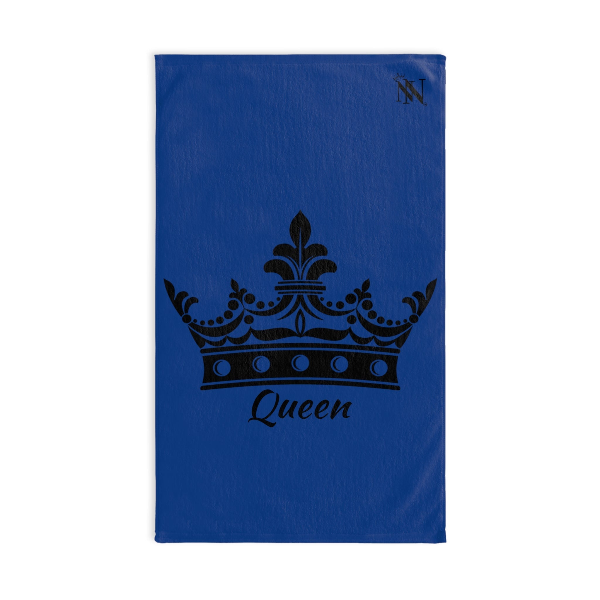 Large Crown Queen Blue Cum Towel