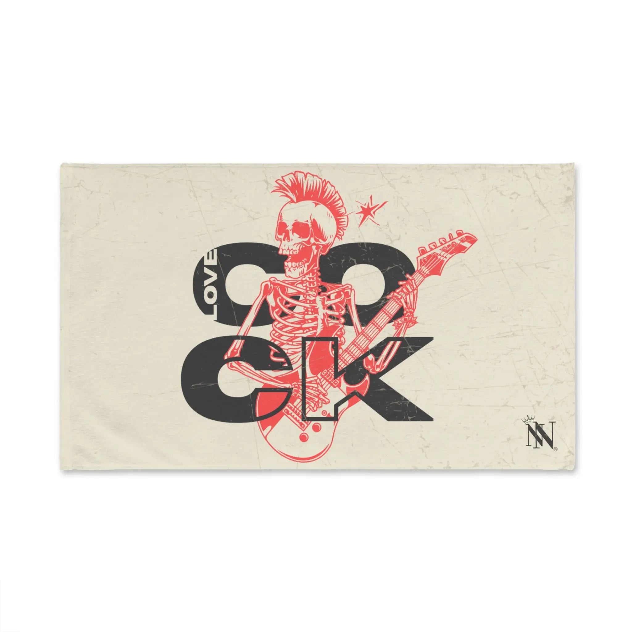 Love Cock Skull Rocker Cum Towel