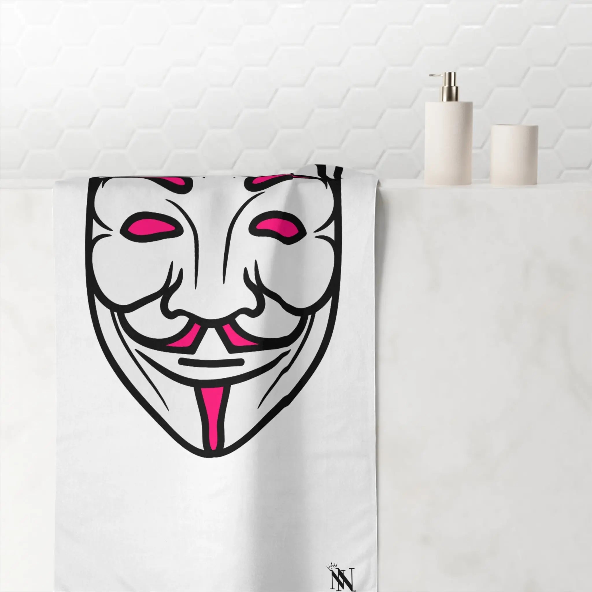 V for Vendetta Mask | Mix & Match XL Fun-Flirty Lovers’ Towels